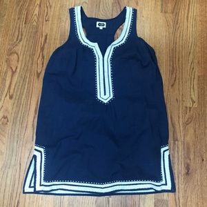 Mudpie navy coverup with embroidery